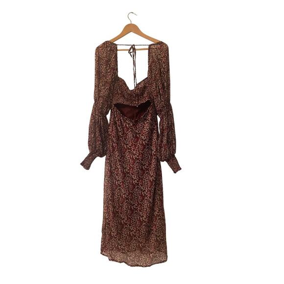 NWT Free People Glow Up Floral Midi Dress Size Medium - Picture 5 of 6